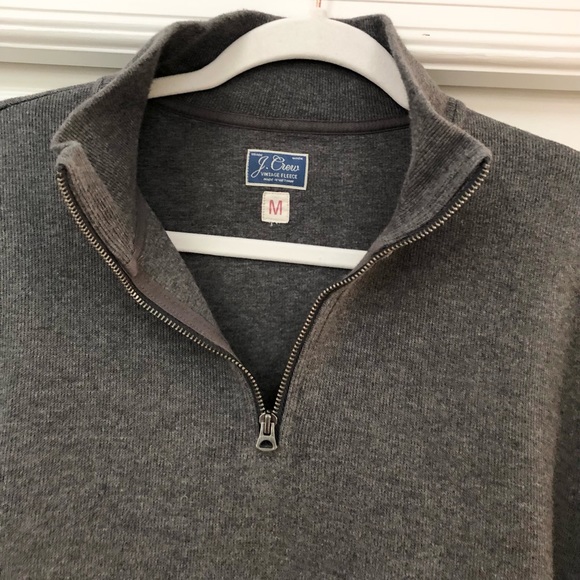 Men’s J. Crew French Rib Half-Zip Sweatshirt Sweater Top with Pockets - Picture 5 of 16